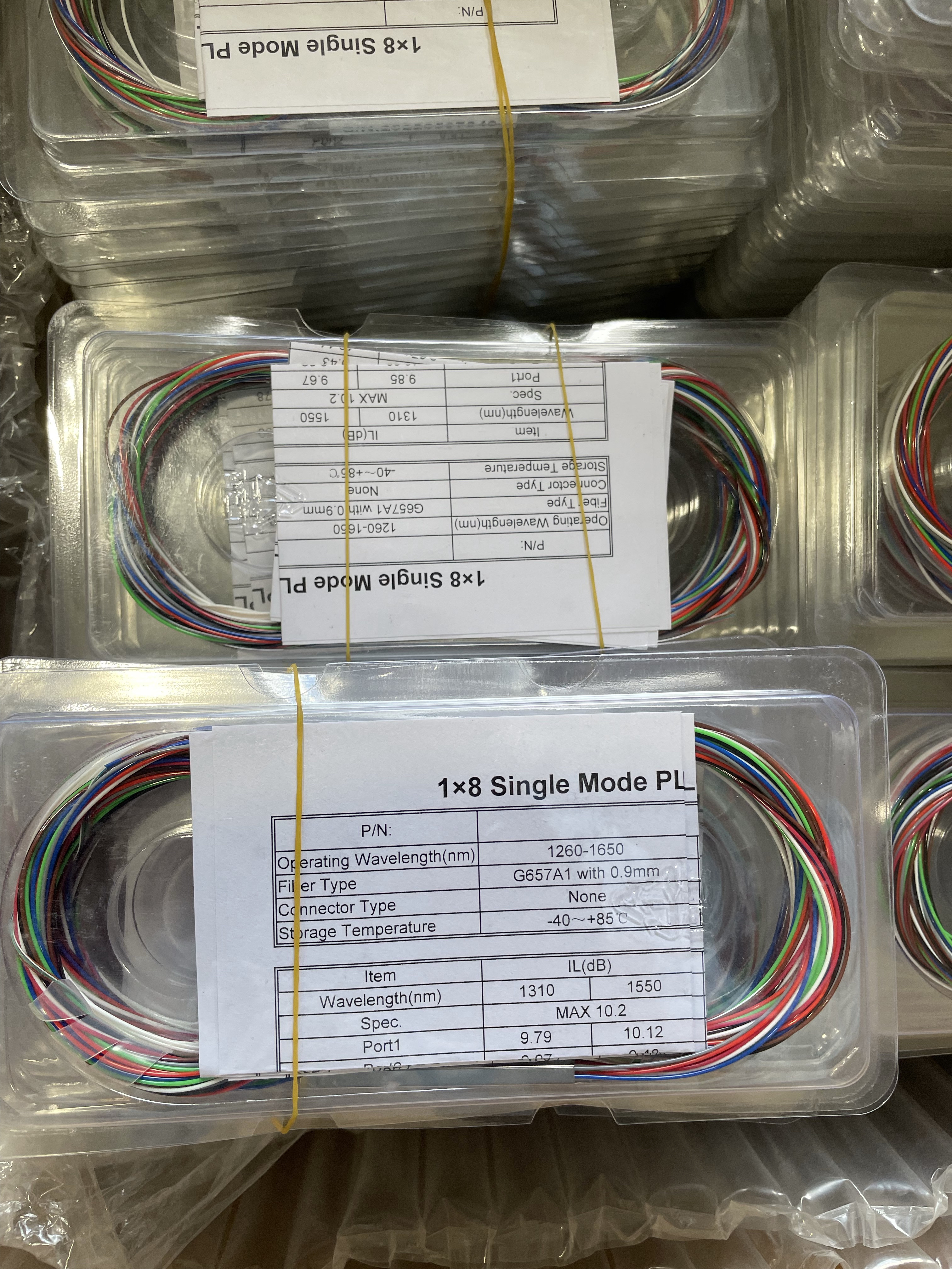 Optical Splitters PLC SM G.657A1 1x8 0.9mm No Connectors 4
